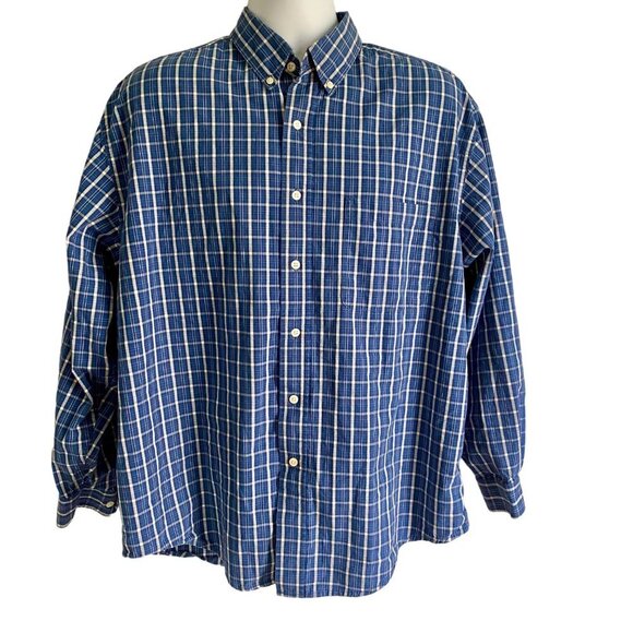 Eddie Bauer Long Sleeve Cotton Button Down Shirt Cotton Men's Large - Picture 2 of 6